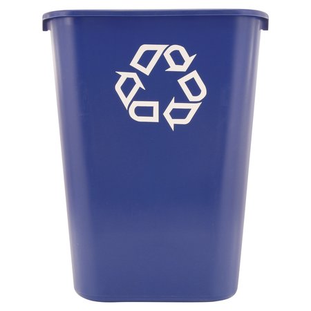 RUBBERMAID COMMERCIAL 41.25 qt. Rectangular Desk Recycling Container, Bronze Vein/Bronze Vein, Plastic FG295773BLUE